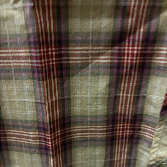 Indigo Star Vintage Button Down Shirt Short Sleeve Cotton Plaid BackRodeoPrint S - Picture 15 of 16